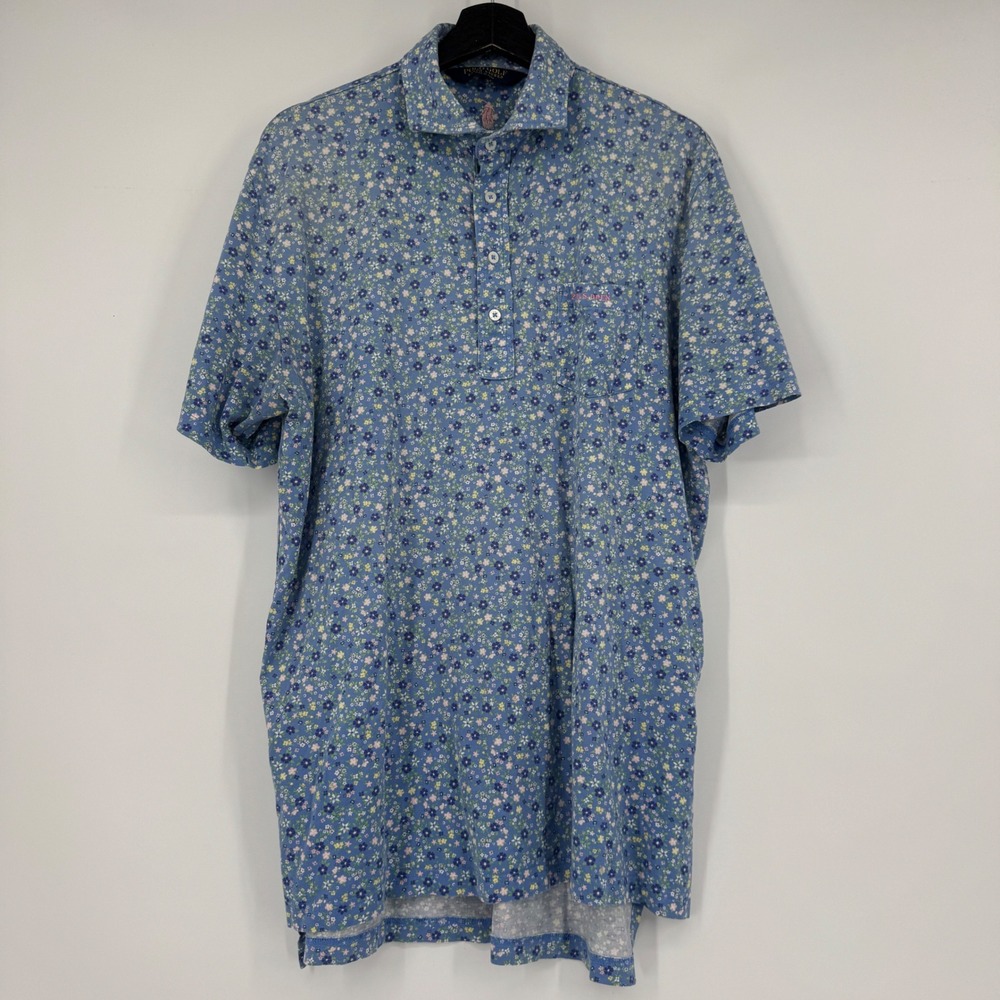 Polo Golf Ralph Lauren 2018 US Open Shinnecock Hills Floral Polo Shirt Blue L